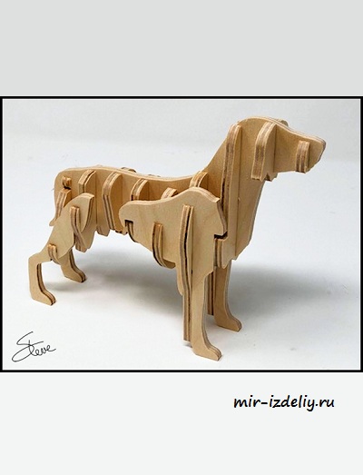 чертеж собаки для выпиливания лобзиком