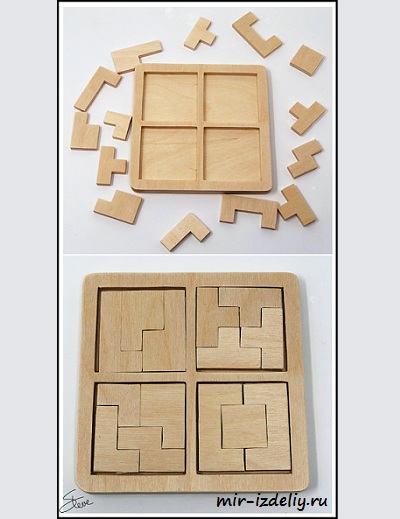 чертеж головоломки для выпиливания лобзиком