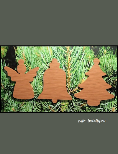 чертеж рождественских украшений для выпиливания лобзиком