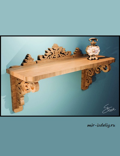 чертеж полочки для выпиливания лобзиком