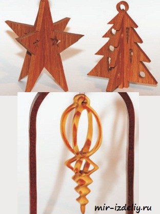 Чертеж: 3D-украшения к новому году из фанеры для выпиливания лобзиком