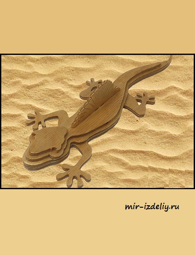 чертеж ящерицы для выпиливания лобзиком