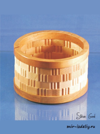 Чертеж: Круглая корзина диаметром 5 дюймов из фанеры для выпиливания лобзиком