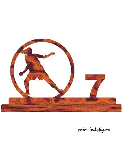 Чертеж: Женский софтбол (0–99 лет) из фанеры для выпиливания лобзиком