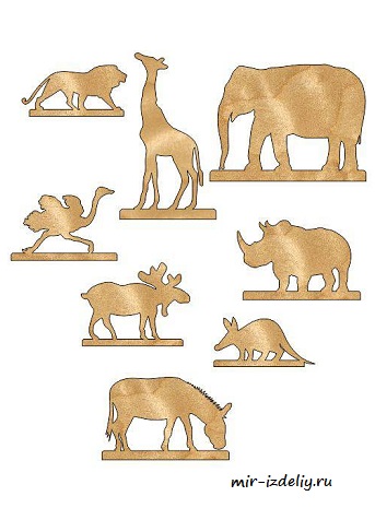 чертеж животных для выпиливания лобзиком
