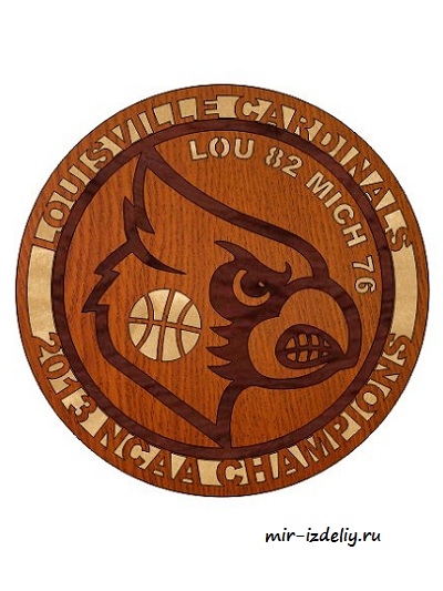 Чертеж: Чемпионы NCAA 2013 года из фанеры для выпиливания лобзиком