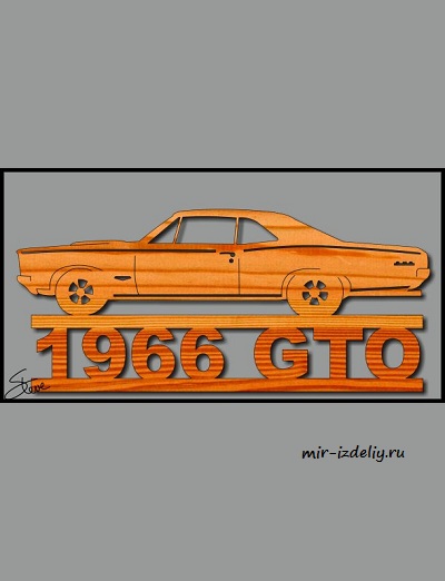 чертеж панно автомобиля для выпиливания лобзиком