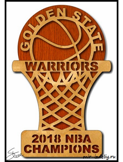 чертеж награды баскетбол для выпиливания лобзиком