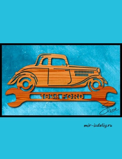 чертеж панно автомобиля для выпиливания лобзиком