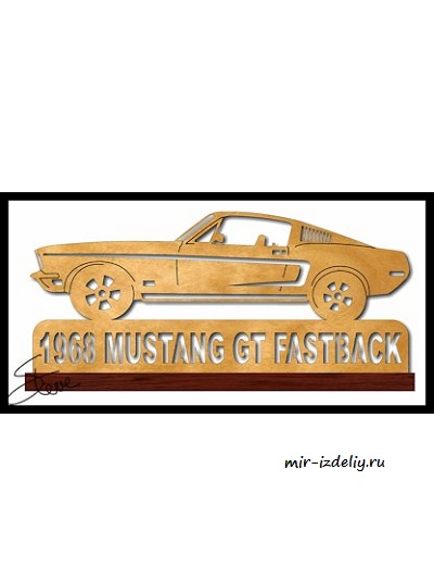 чертеж панно автомобиля для выпиливания лобзиком