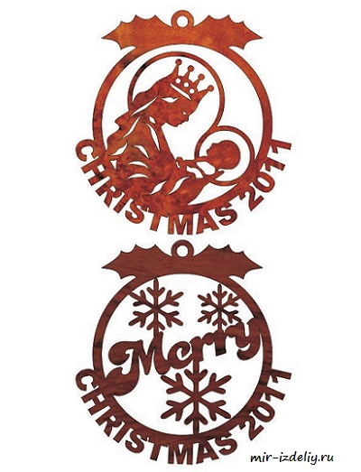 Чертеж: Украшения 2011 года - 5 из фанеры для выпиливания лобзиком