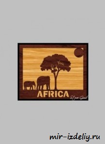 Чертеж: Паннно Африка / Africa из фанеры