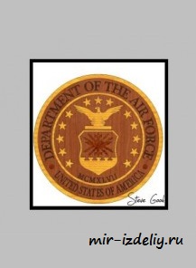 Чертеж: Памятная табличка ВВС / Air Force plaque из фанеры для выпиливания лобзиком