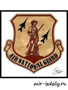 Чертеж: Воздушная национальная гвардия / Air National Guard из фанеры для выпиливания лобзиком