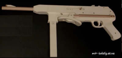 Автомат MP40 на резинках из фанеры